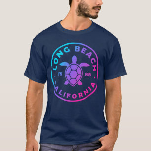 T-shirt Long Beach Californie Tortue de Mer Tie Dye Vacanc