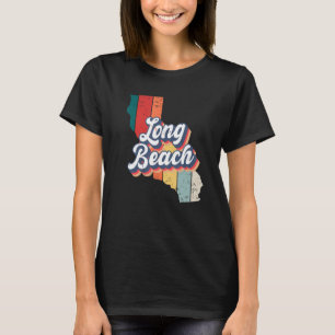 T-shirt Long Beach City Retro Vintage Hometown Californie