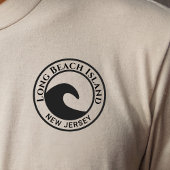 T-shirt Long Beach Island Black Ocean Wave Circle Design
