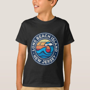 T-shirt Long Beach Island New Jersey Nj Nautique Vintage W