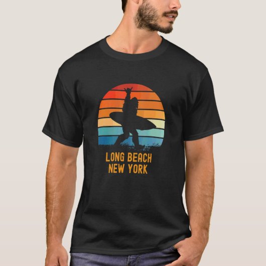 T-shirt Long Beach New York Sasquatch Souvenir 1 (Devant)