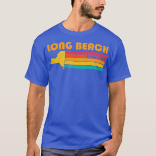 T-shirt Long Beach New York Vintage Souvenir déprimé