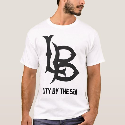 T-shirt Long Beach "ville la chemise des hommes par mer" (Devant)