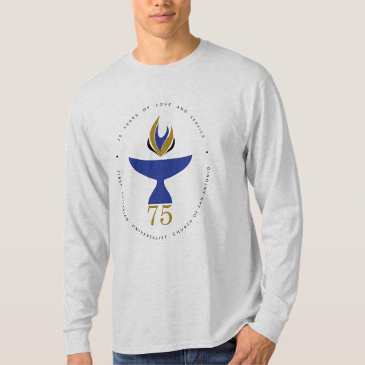 T-shirt long-cuir avec logo (Devant)