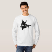 T-shirt long de la baleine tueuse (Devant entier)