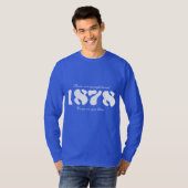 T-shirt long dessus 1878 gainé bleu (Devant entier)