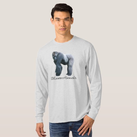 T-shirt long Gorilla Silverback (Devant entier)