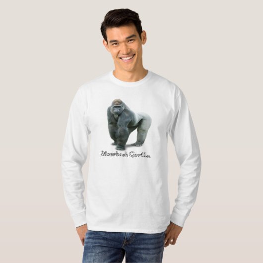 T-shirt long Gorilla Silverback (Devant entier)
