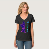T-shirt Long Haired Chihuahua Whut (Devant entier)