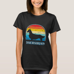 T-shirt Long Haired Dachshund Chien Vintage
