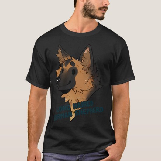 T-shirt Long Haired German Shepherd 301 (Devant)