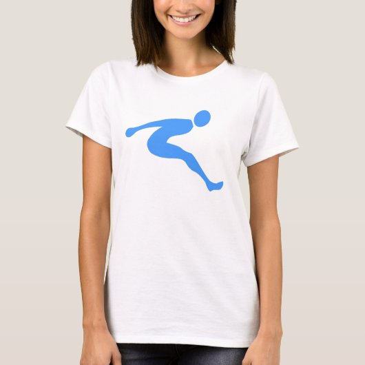 T-shirt Long Jump - Bleu bébé (Devant)