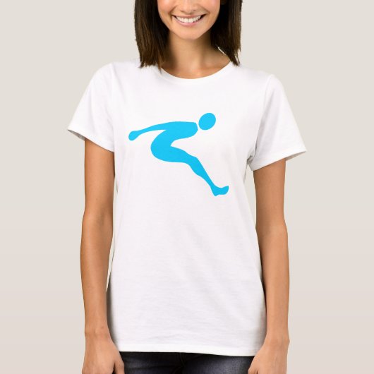 T-shirt Long Jump - Ciel bleu (Devant)