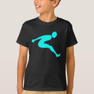 T-shirt Long Jump - Cyan