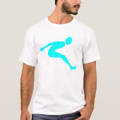 T-shirt Long Jump - Cyan (Devant)
