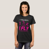 T-shirt Long Jump Jumper Femmes Vous Diriger Je Voler (Devant entier)