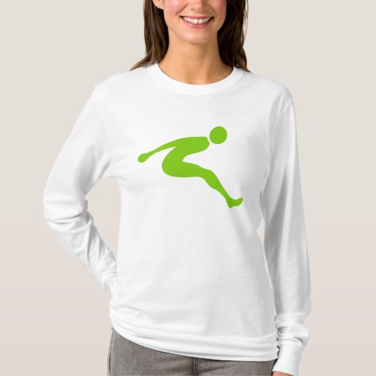 T-shirt Long Jump - Martian Green (Devant)