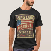 T-shirt LONG LANE, MO C'est là que commence mon histoire (Devant)