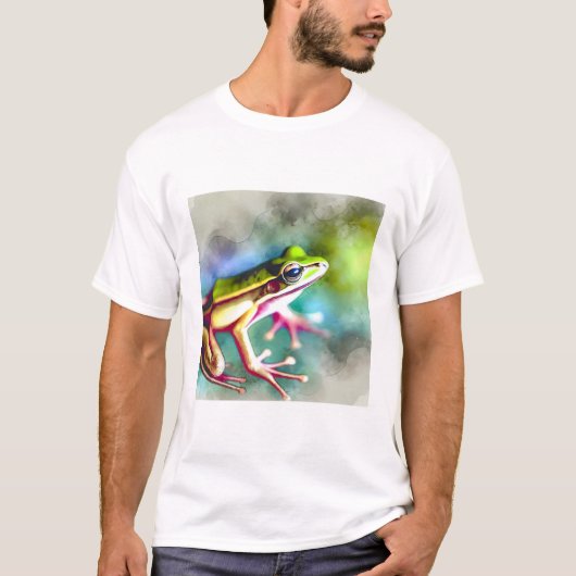 T-shirt Long legged frog 100924AREF149 - Watercolor (Devant)