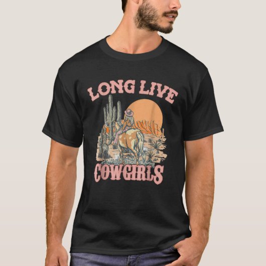 T-shirt Long Live Howdy Rodeo Western Country Southern Cow (Devant)