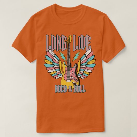 T-shirt Long live Rock and Roll (Design devant)
