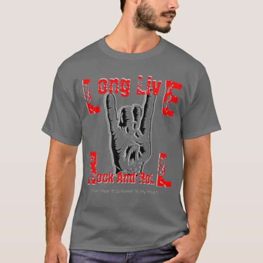 T-shirt Long Live Rock And Roll (T-Shirt RJD Tribute) (Devant)