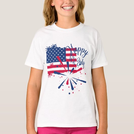 T-shirt Long live the 4th of July (Devant)