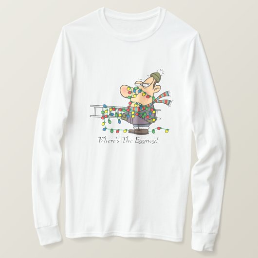 T-shirt long manches de Noël (Design devant)