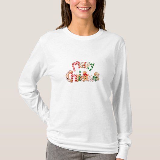 T-shirt long manches, femmes (Devant)