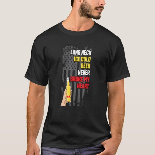 T-shirt Long Neck Ice Cold Beer (Devant)