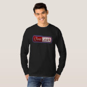 T-shirt Long noir de douille de LiveLeak (Devant entier)