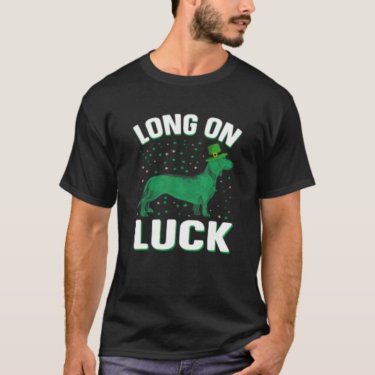 T-shirt LONG ON LUCK St Patrick's Day (Devant)