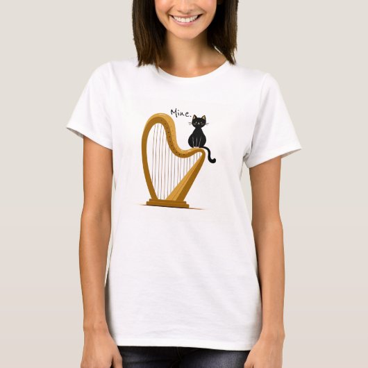 T-shirt long pour la conception de la harpe et du (Devant)