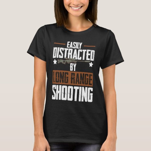 T-shirt Long Range Tir Débutant Arme Tireur Traini (Devant)