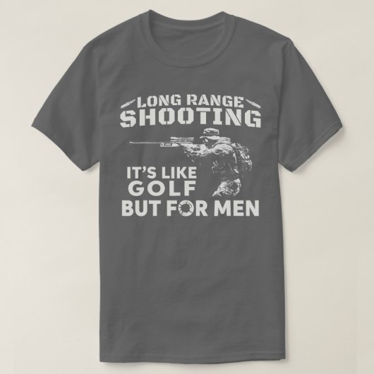 T-shirt Long Range Tirant Son Comme Golf Mais Pour Les Hom (Design devant)