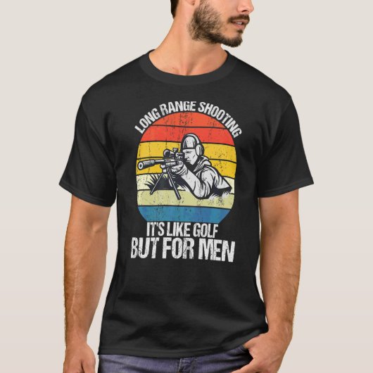 T-shirt Long Range Tirer C'est comme du golf mais pour les (Devant)