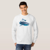 T-shirt long requin-baleine (Devant entier)