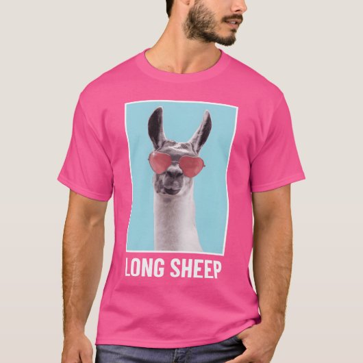 T-shirt Long Sheep Funny Animal funny (Devant)