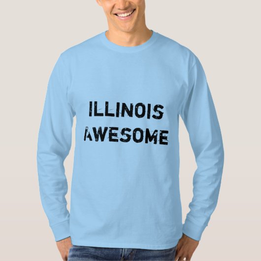 T-shirt Long Sleeve avec citation de l'Illinois (Devant)