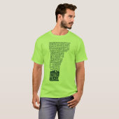 T-shirt Long Trail du Vermont (logo vert) (Devant entier)