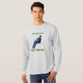 T-shirt long violet africain Turaco Bird (Devant entier)