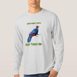 T-shirt long violet africain Turaco Bird
