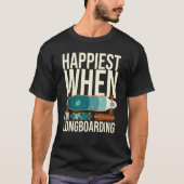 T-shirt Longboard Skateboard Board Wheels Longboarder Begi (Devant)