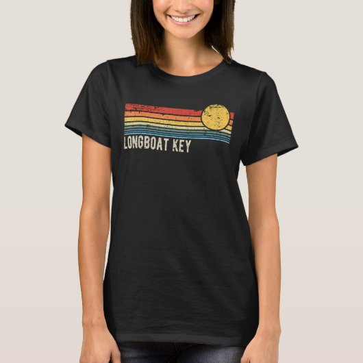 T-shirt Longboat Key Floride Retro Sunset Style détendu (Devant)