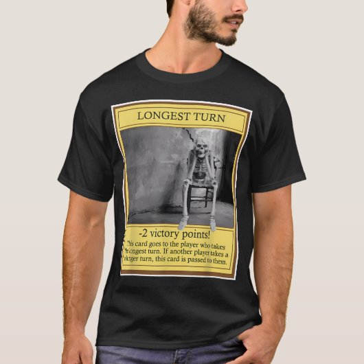 T-shirt Longest Turn - Jeu de société drôle de jeu de plat (Devant)