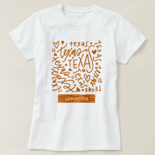T-shirt Longhorn Burnt Orange Texas DoodMotif