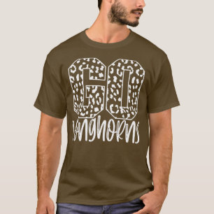 T-shirt Longhorns Team Mascot School Spirit Game Nuit Leo