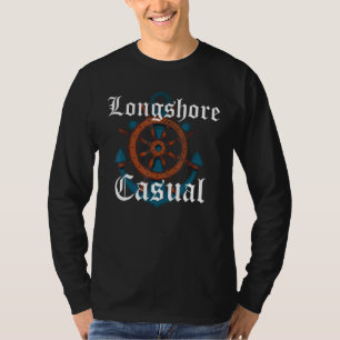 T-shirt Longshore Décontracté Old English Ancre Wheel