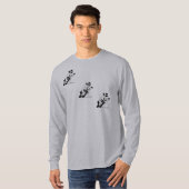 T-shirt longtemps gainé de course de moto (Devant entier)