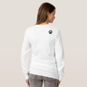 T-shirt longue chemise de chien de douille de dames (Dos entier)